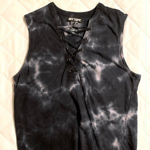 Hot Topic Sleeveless Black and White Sz EXSmall